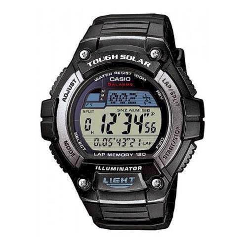 Image of Casio Collection sort resin med stål quartz multifunktion med solar power Herre ur, model W-S220-1AVEF